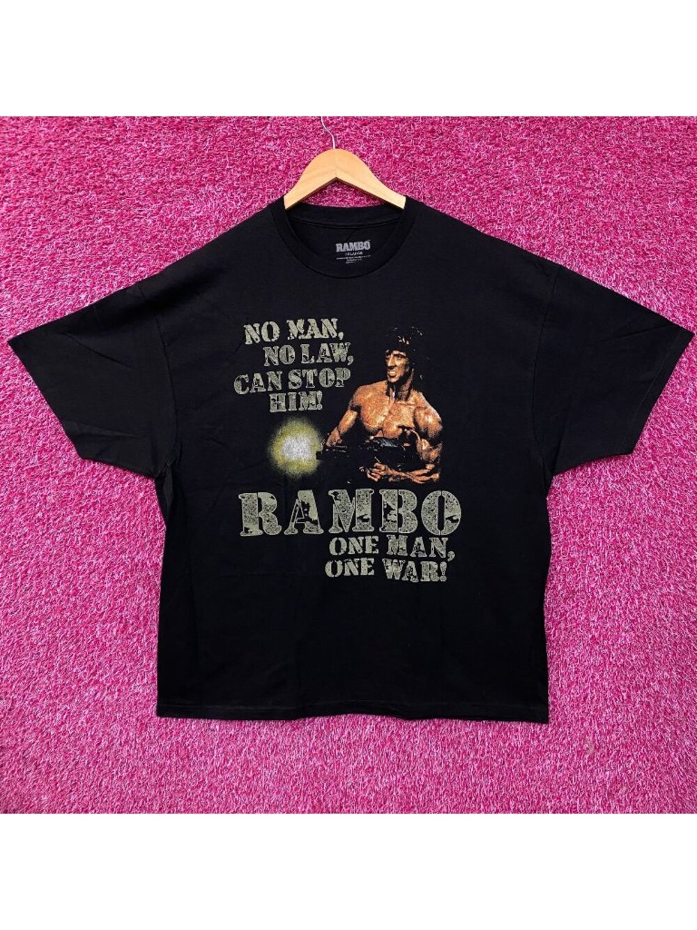 Rambo "One Man, One War" Graphic T-Shirt 2XL